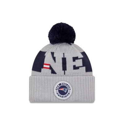 Grey New England Patriots Hat - New Era NFL Alternate Cold Weather Sport Knit Beanie USA2489756